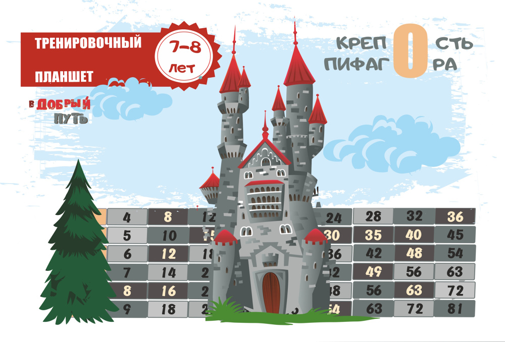 Планшет с набором карточек "КРЕПОСТЬ Пифагора"